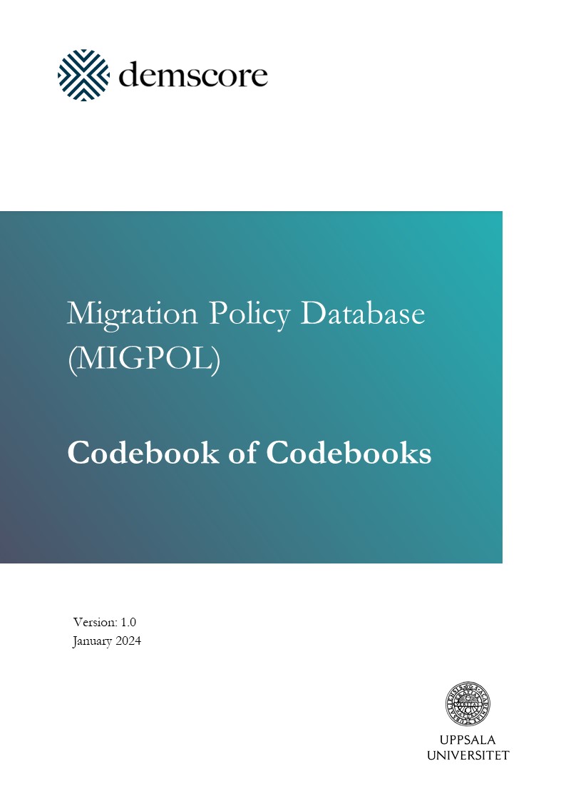 Image of the first page of the MIGPOL codebook with a link to the codebook.