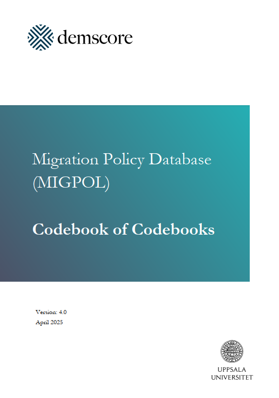 Image of the first page of the MIGPOL codebook with a link to the codebook.