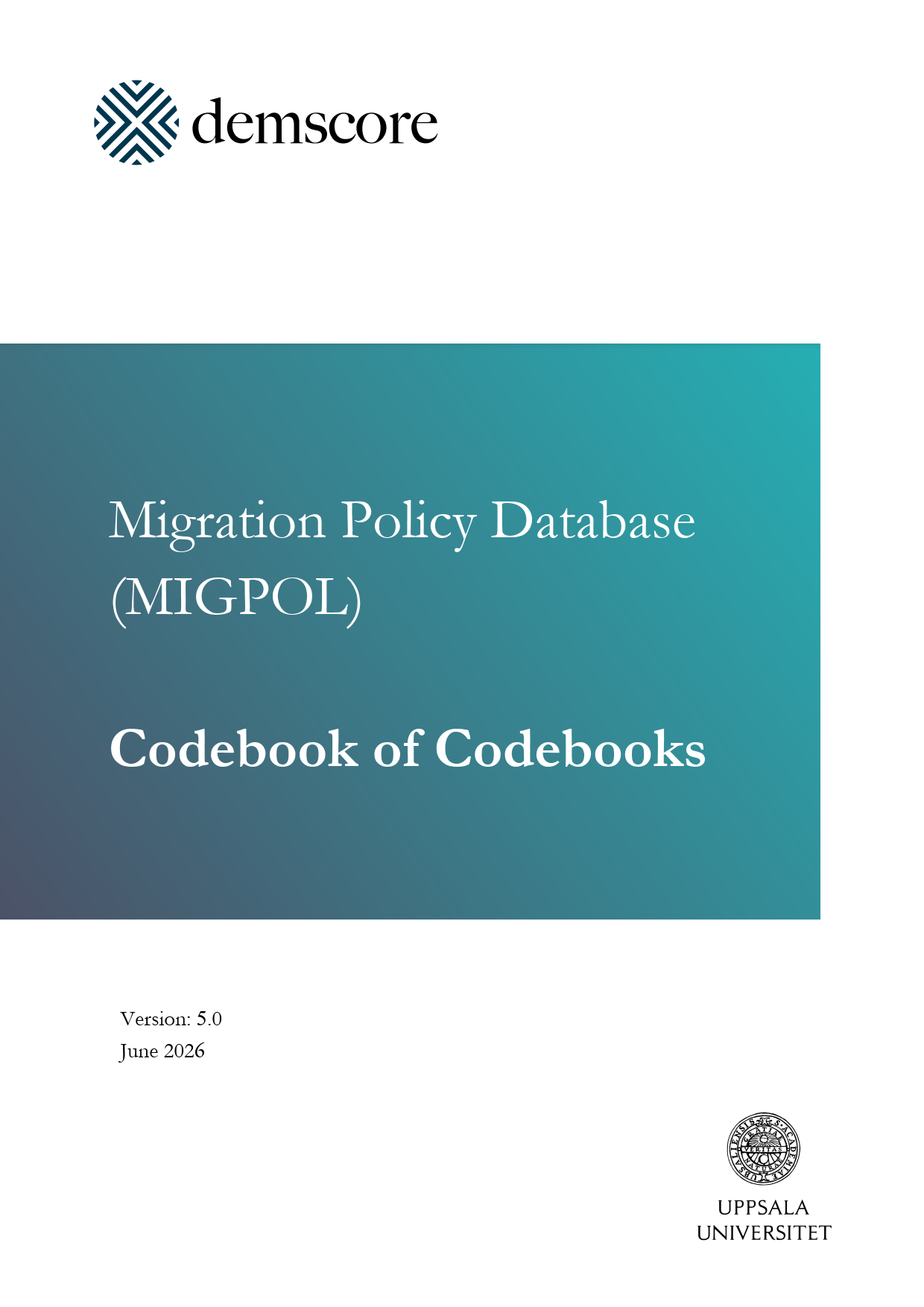 Image of the first page of the MIGPOL codebook with a link to the codebook.